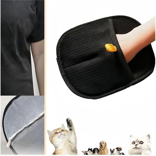 Pet Hair Removal Glove  Silicone Grooming Tool For Furniture  Fabrics - Product showcase