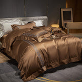 Egyptian Cotton Duvet Set  Premium Embroidered Bedding Collection - Detailed view