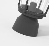 Solar Garden Post Light  Lantern Style Glass Panel Design - Product detail 11