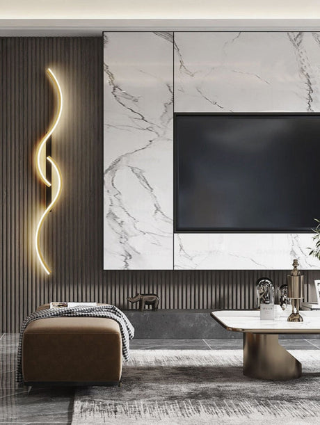 Modern LED Wall Light  Curved Minimalist Design - Product detail 6
