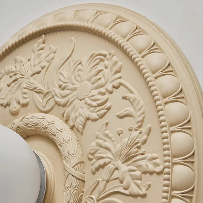 Victorian Ceiling Medallion Light  Floral Relief Pattern - Product detail 7
