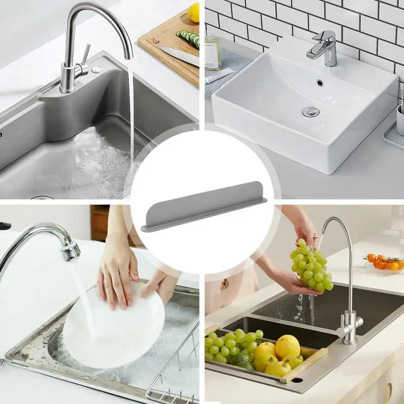 Kitchen Sink Splash Guard  Flexible Silicone Water Shield - Product showcase