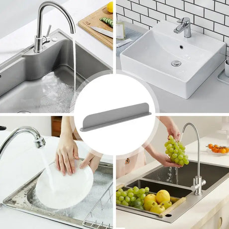 Kitchen Sink Splash Guard  Flexible Silicone Water Shield - Product showcase