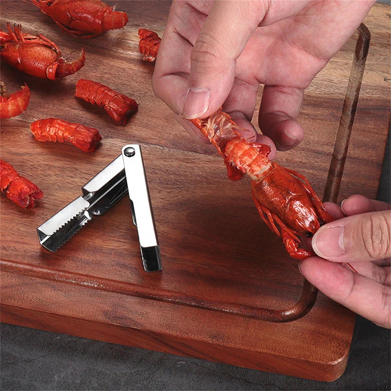 Professional Seafood Shell Peeler  Stainless Steel Kitchen Tool - Detailed view