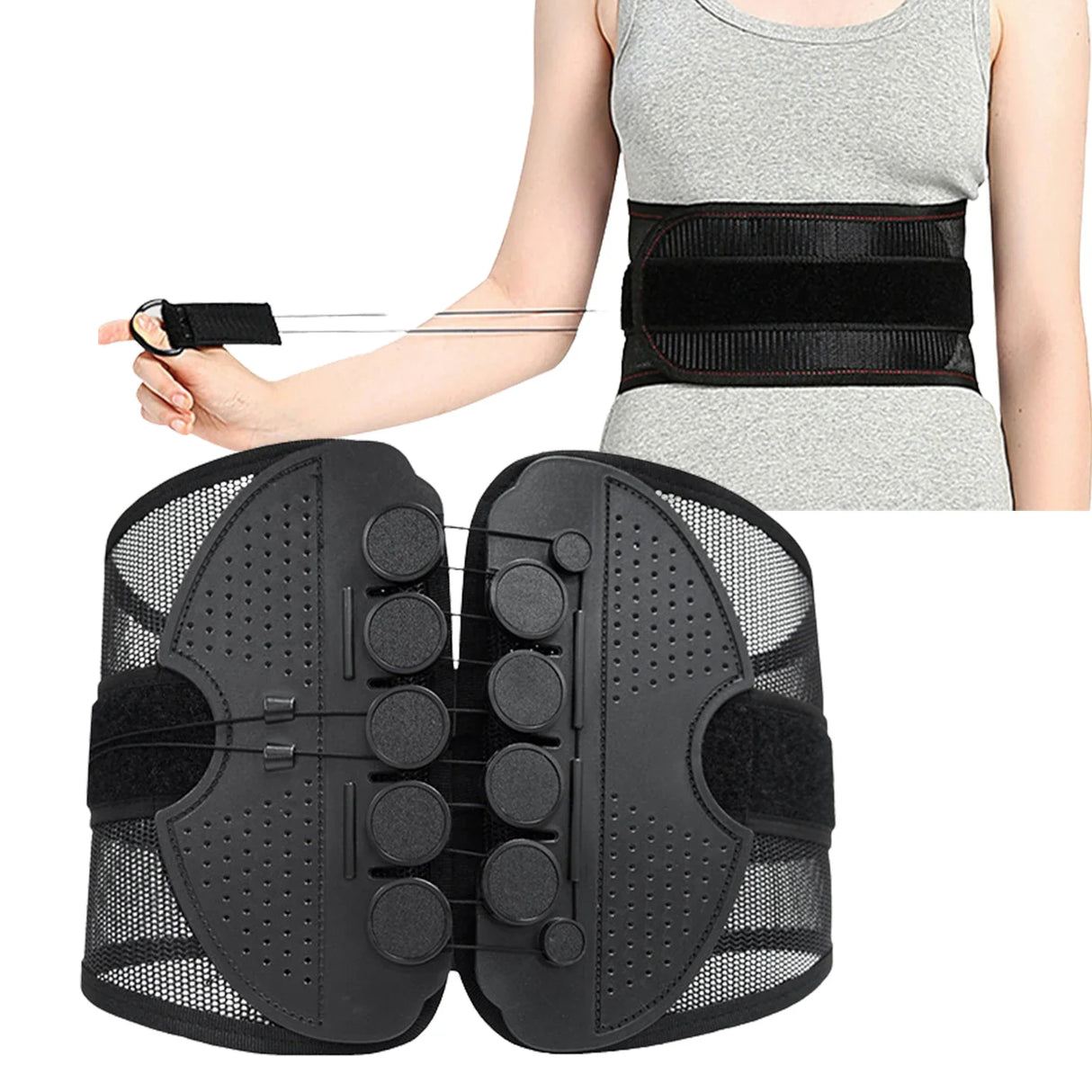 Ergonomic Back Brace  Dual Pulley Lumbar Support System - Product detail 8