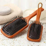 Wooden Hair Brush  Ergonomic Scalp Massage Design - Product example