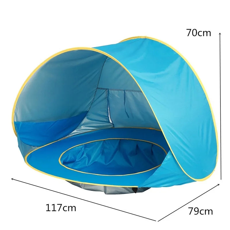 Kids Beach Tent  Pop-Up UV Protection Shelter With Pool - Product detail 8