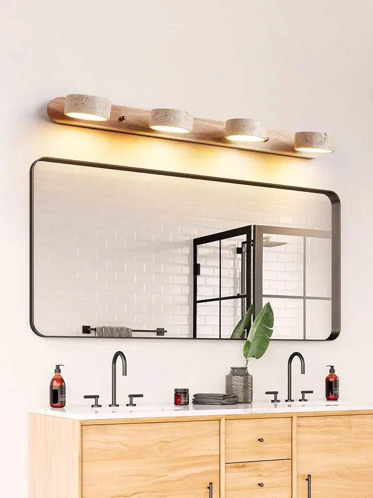 Modern LED Wall Lamp  Wood Stone Double Light Design - Product detail 5