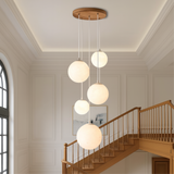 Scandinavian Staircase Chandelier  Floating Glass Sphere Cluster - Product detail 4