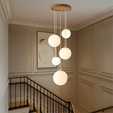 Scandinavian Staircase Chandelier  Floating Glass Sphere Cluster - Product detail 5