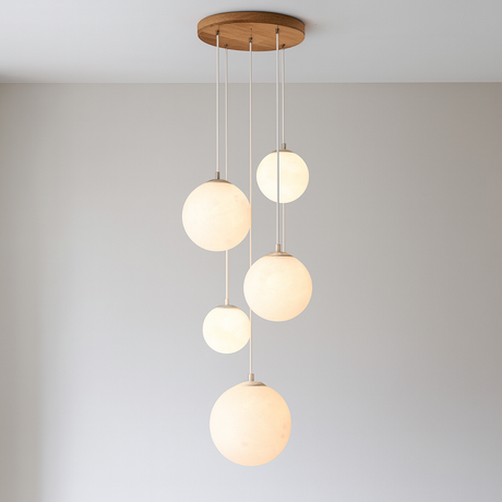 Scandinavian Staircase Chandelier  Floating Glass Sphere Cluster - Product detail 7