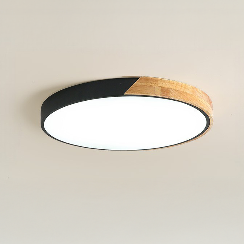 Nordic Ceiling Light  Wood and Black Metal Design - Product detail 6
