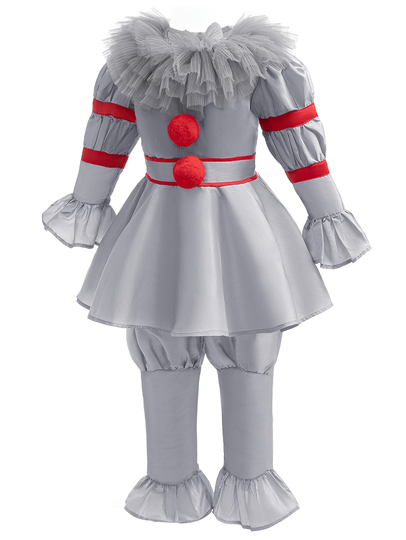 Halloween Clown Costume  Victorian Style Dress with Ruffles - Detailed view