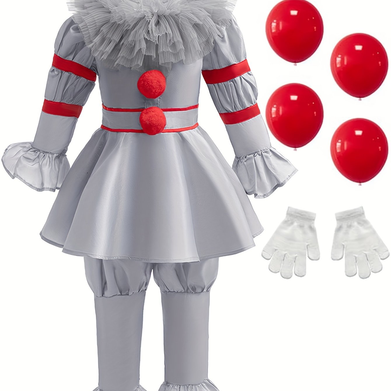 Halloween Clown Costume  Victorian Style Dress with Ruffles - Product detail 7