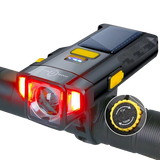 Solar USB Bike Light  High Power LED with Red COB Safety Lighting - Product showcase