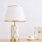 Geometric Table Lamp  White Ceramic with Gold Trim - Product detail 6