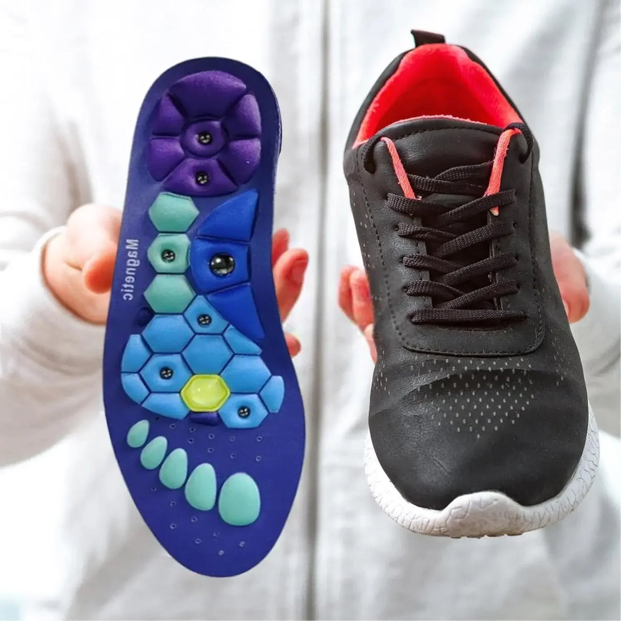 Magnetic Acupressure Insoles  Therapeutic Foot Support With Hexagonal Design - Product detail 7