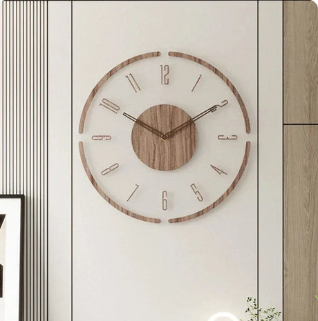Scandinavian Wall Clock  Minimalist Wood Design - Product detail 7