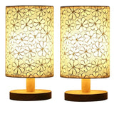 Minimalist Table Lamp  Natural Wood Base with Linen Shade - Product detail 14