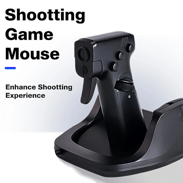 Gaming Gun Mouse  Ergonomic Pistol-Style Design - Product showcase