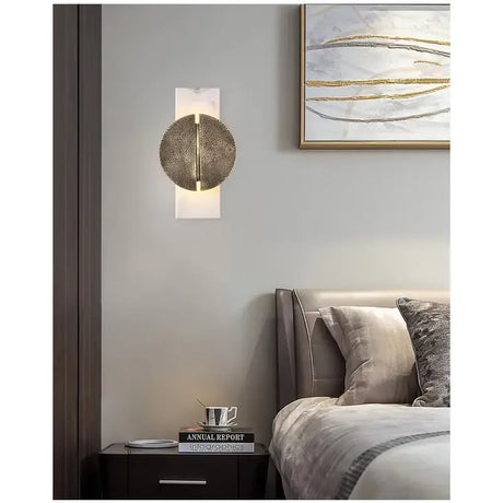 Modern Marble Wall Light  Black Stone Half Moon Design - Product detail 4
