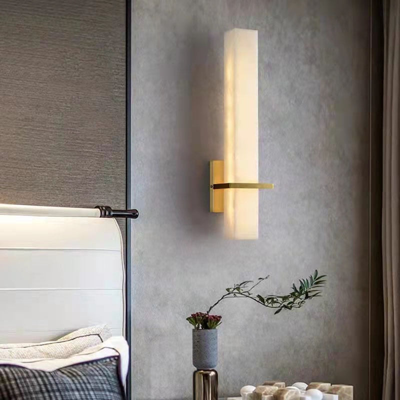 Modern LED Wall Lamp  Vertical Bar Design in White - Detailed view