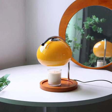 Retro Glass Table Lamp  Candle Warmer with LED Light - Product detail 6