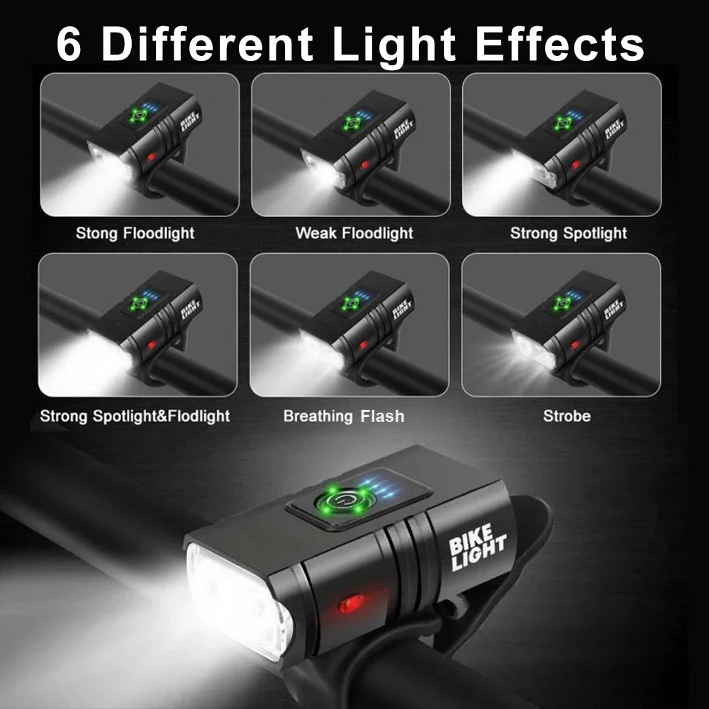 LED Bike Light Set  1500 Lumens USB Rechargeable Front and Rear - Product detail 4