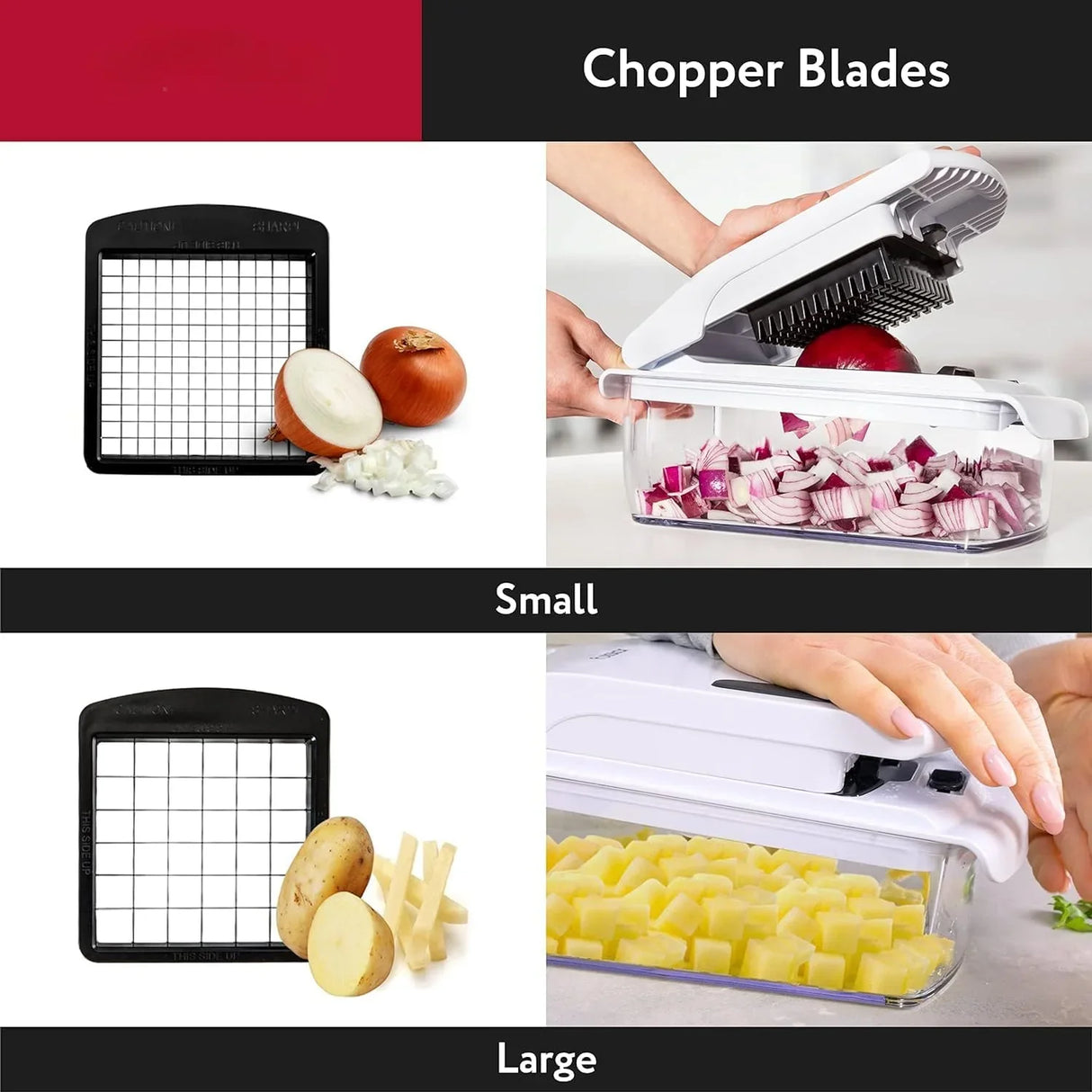 Multi-Function Vegetable Chopper  6-in-1 Food Prep System - Product example