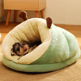 Cozy Pet Slipper Bed  Plush Coral Fleece Winter Nest - Product example