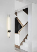 Vertical LED Wall Lamp  Brushed Brass and White Design - Product detail 8