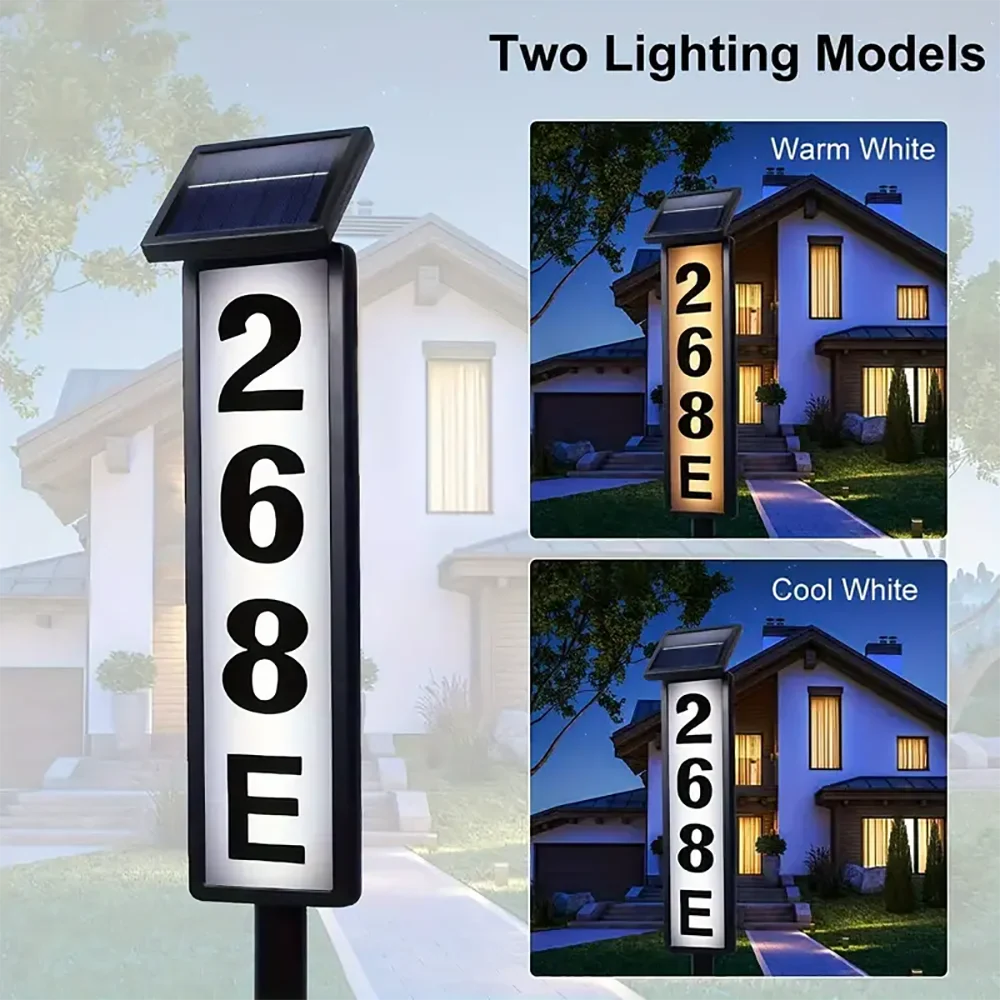 Solar House Number Light  Dual-Color LED Address Sign - Product detail 4