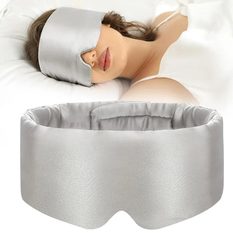 Mulberry Silk Sleep Mask  Luxury Light Blocking Design - Product showcase