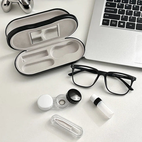 Double Layer Glasses Case  Contact Lens Storage System - Product showcase