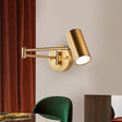 Modern Adjustable Wall Light  Brushed Gold Swing Arm Design - Product detail 6