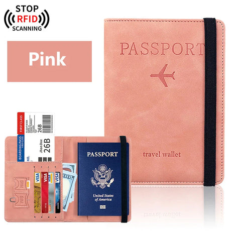 Travel Passport Holder  RFID Leather Card Organizer - Product detail 13