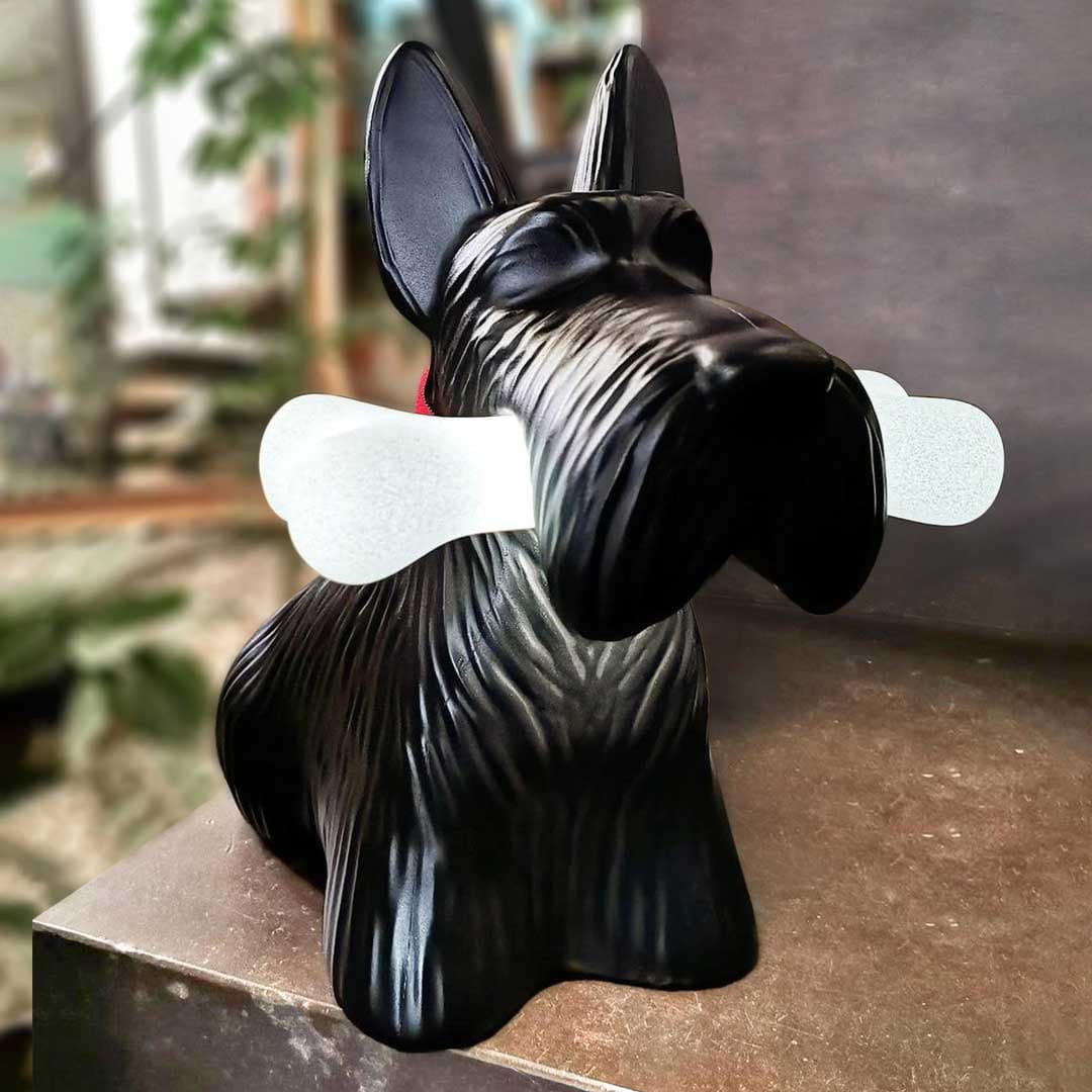 Scottie Dog Table Lamp  LED Black Resin Design - Product detail 11