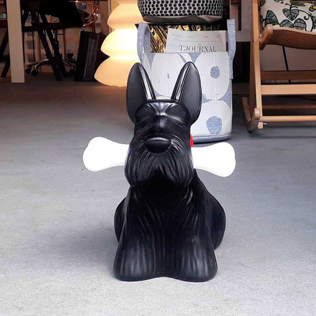 Scottie Dog Table Lamp  LED Black Resin Design - Product detail 12