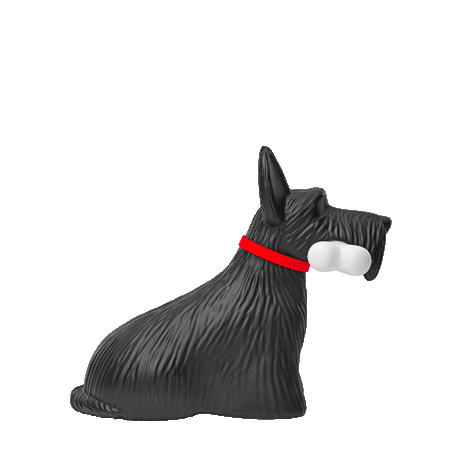 Scottie Dog Table Lamp  LED Black Resin Design - Product detail 51