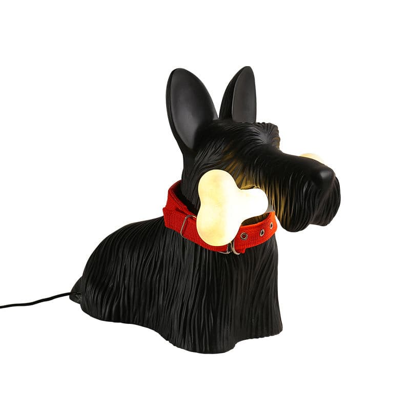 Scottie Dog Table Lamp  LED Black Resin Design - Product detail 45