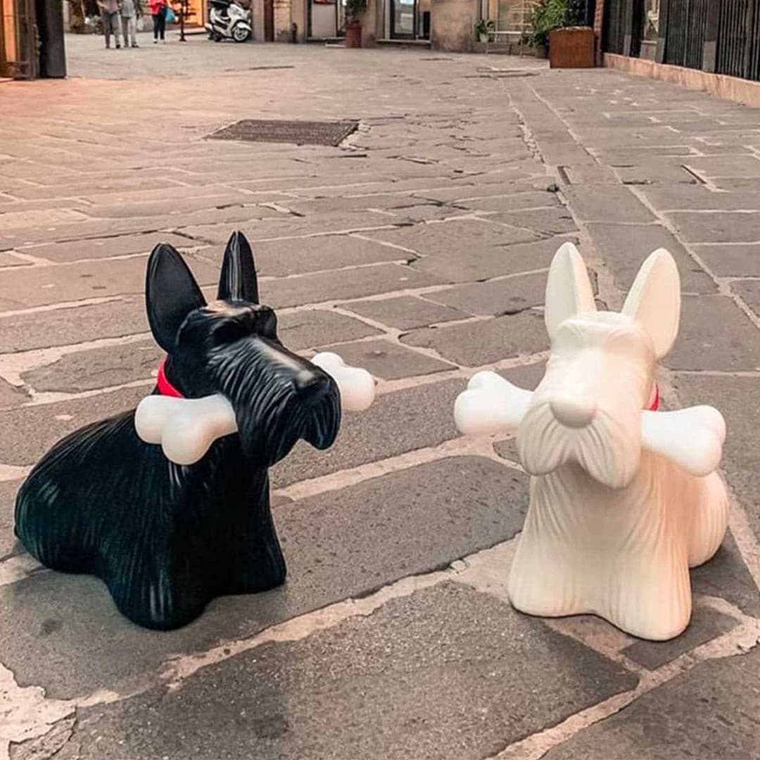 Scottie Dog Table Lamp  LED Black Resin Design - Product detail 4