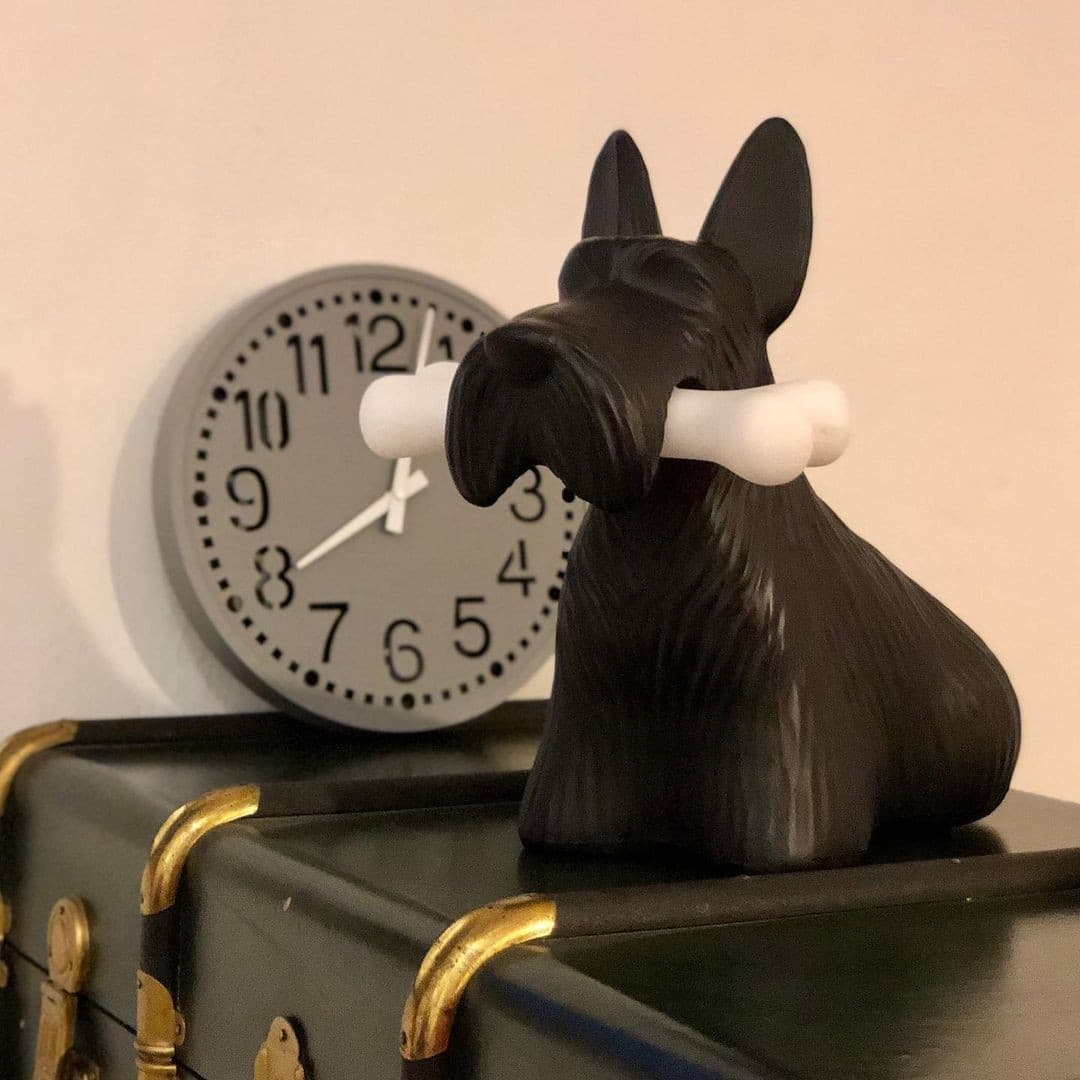 Scottie Dog Table Lamp  LED Black Resin Design - Product detail 35