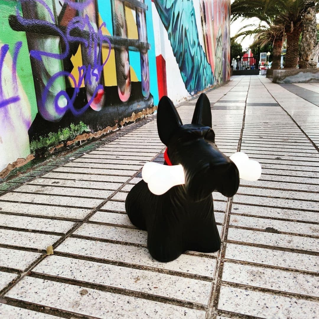 Scottie Dog Table Lamp  LED Black Resin Design - Product detail 37