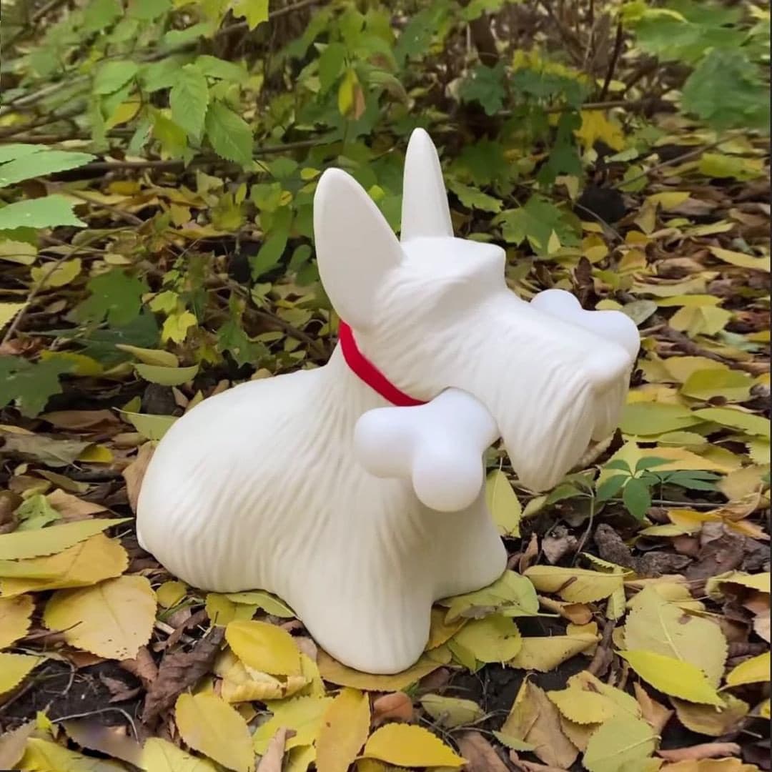 Scottie Dog Table Lamp  LED Black Resin Design - Product detail 38