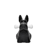 Scottie Dog Table Lamp  LED Black Resin Design - Product detail 50