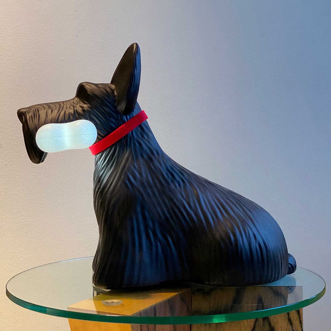 Scottie Dog Table Lamp  LED Black Resin Design - Product detail 6