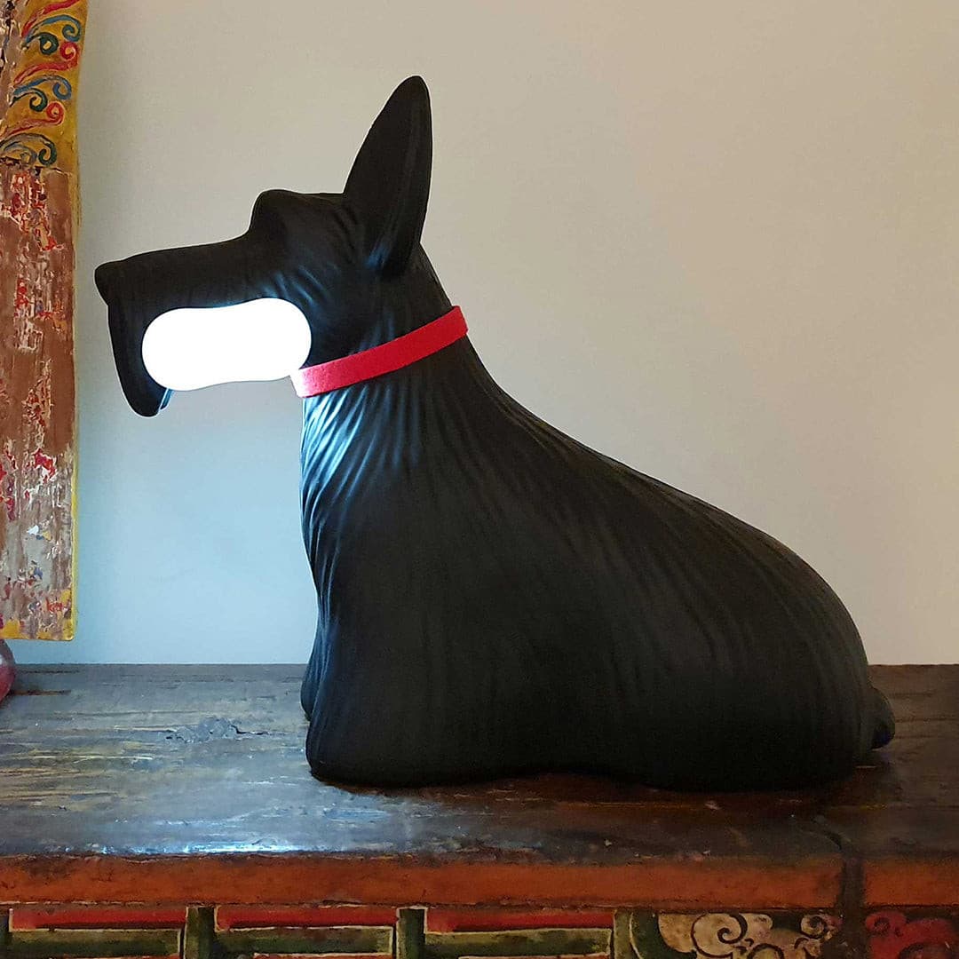 Scottie Dog Table Lamp  LED Black Resin Design - Product detail 8