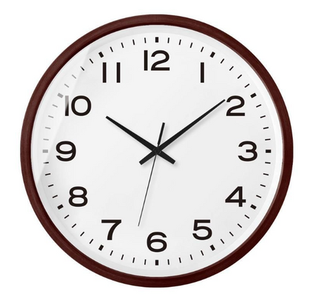 Minimalist Wall Clock  Natural Wood Frame Design - Detailed view
