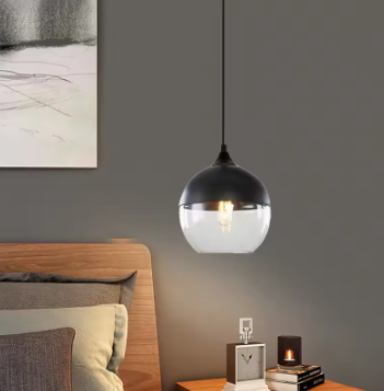 Modern Pendant Light  Glass Globe Industrial Design - Product detail 11