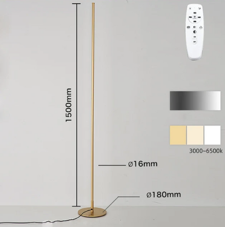 LED Floor Lamp  Modern Gold Minimalist Design - Product detail 10